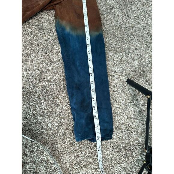 Anthropologie Cloth & Stone Perla Tie-Dye Maxi Shirtdress Belted Western Boho M - Picture 6 of 10
